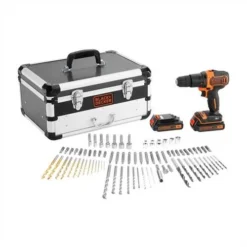 Black & Decker BDC718AS2F Accu Klopboor | 18Volt 1.5 Ah Li-Ion | +Flight Case En 80 Tb [BDC 718 AS 2 F]