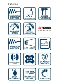 Bosch Professional GBH 18V-34 CF Accu Boorhamer BiTURBO | SDS+ | 18 Volt | Basic | +Koffer [0.611.914.001] -Makita Winkel Bosch Blauw GBH 18V 34 CF 0.611.914.002 ext 6