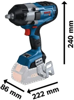 Bosch Professional GDS 18V-1050 HC Accu Slagmoeraanzetter 3/4 Inch | 18 Volt | Solo | + L-Boxx [0.601.9J8.201] -Makita Winkel Bosch Blauw GDS 18V 1000 C 0.601.9J8.001 ext 4 1